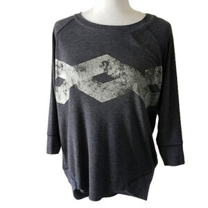 𝅺zara womens small oversized gray pullover sweater